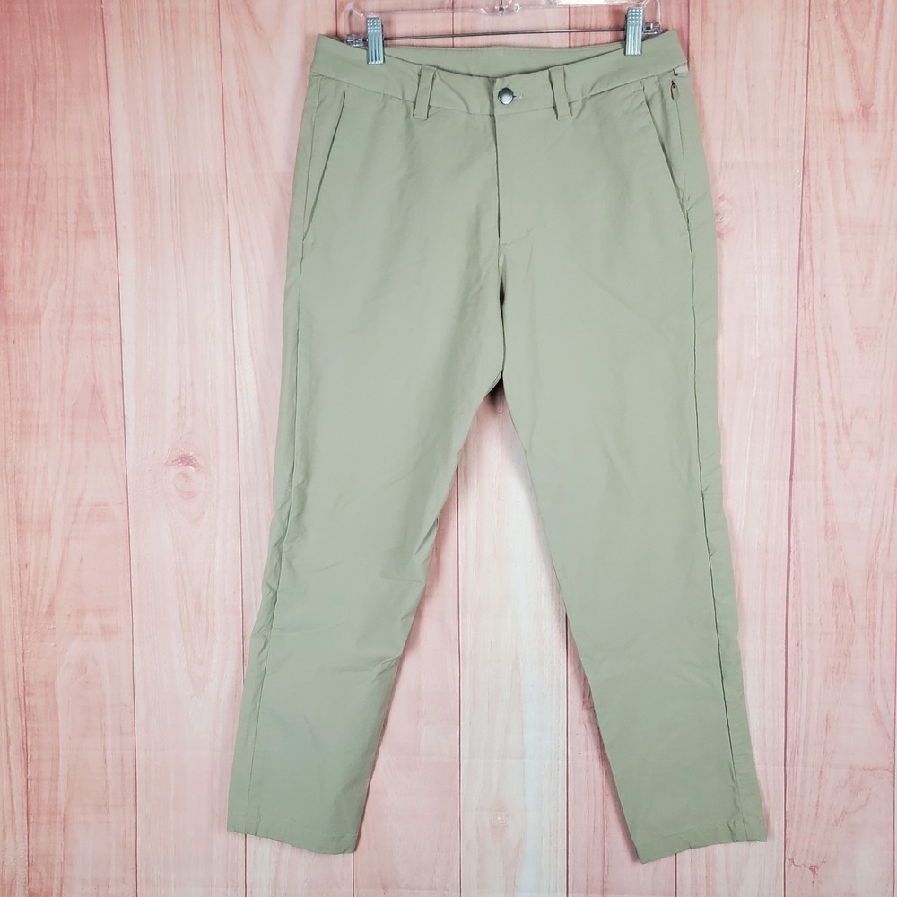 Lululemon Slim Fit Trouser Pants Mens Sz 31 Commission LM5A73S Khaki